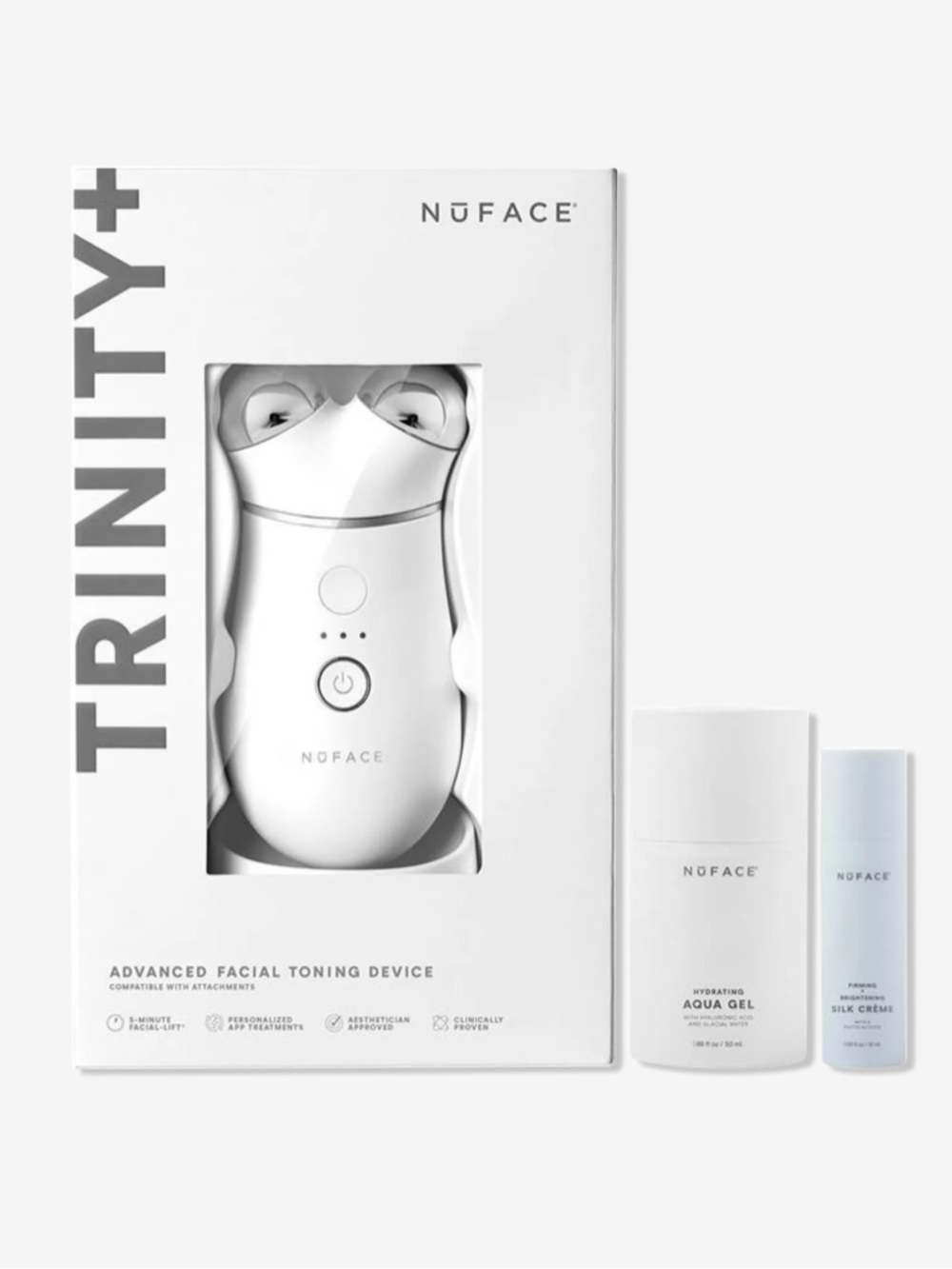 NWT NuFACE TRINITY+ Smart Microcurrent Facial Toning Starter Kit